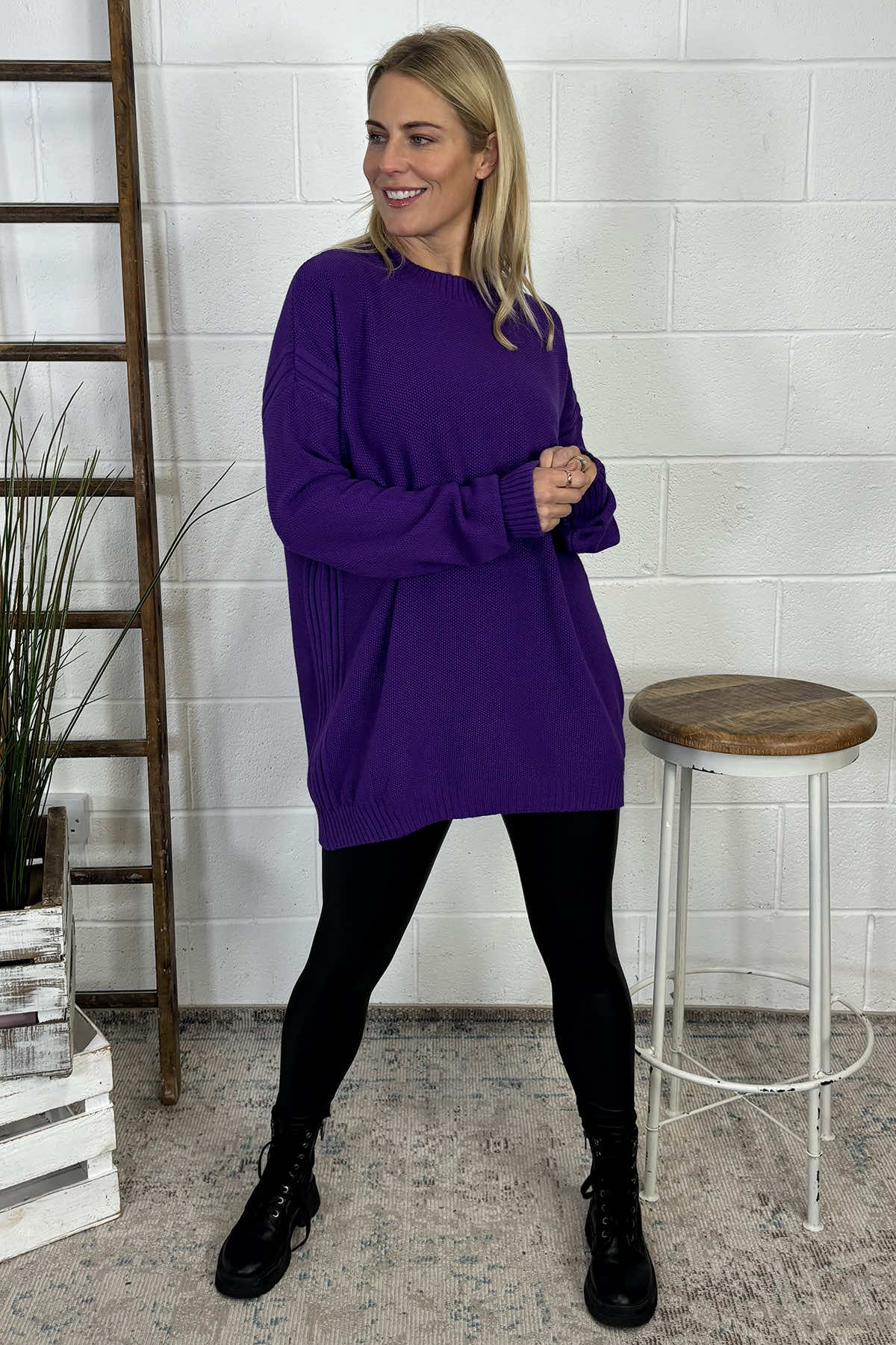 Odessa Knitted Jumper Purple