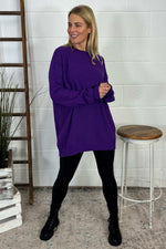 Odessa Knitted Jumper Purple Purple - Odessa Knitted Jumper Purple