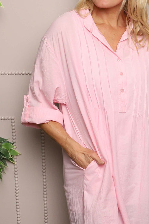 Janie Cotton Dress Pink - Image 3