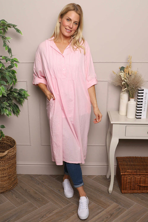 Janie Cotton Dress Pink - Image 1