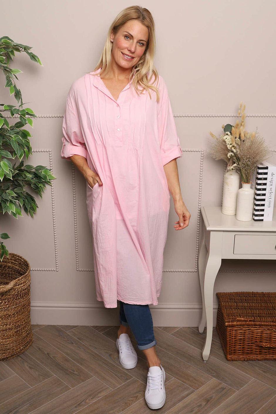 Janie Cotton Dress Pink