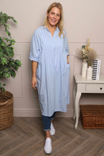 Janie Cotton Dress Powder Blue Powder Blue - Janie Cotton Dress Powder Blue