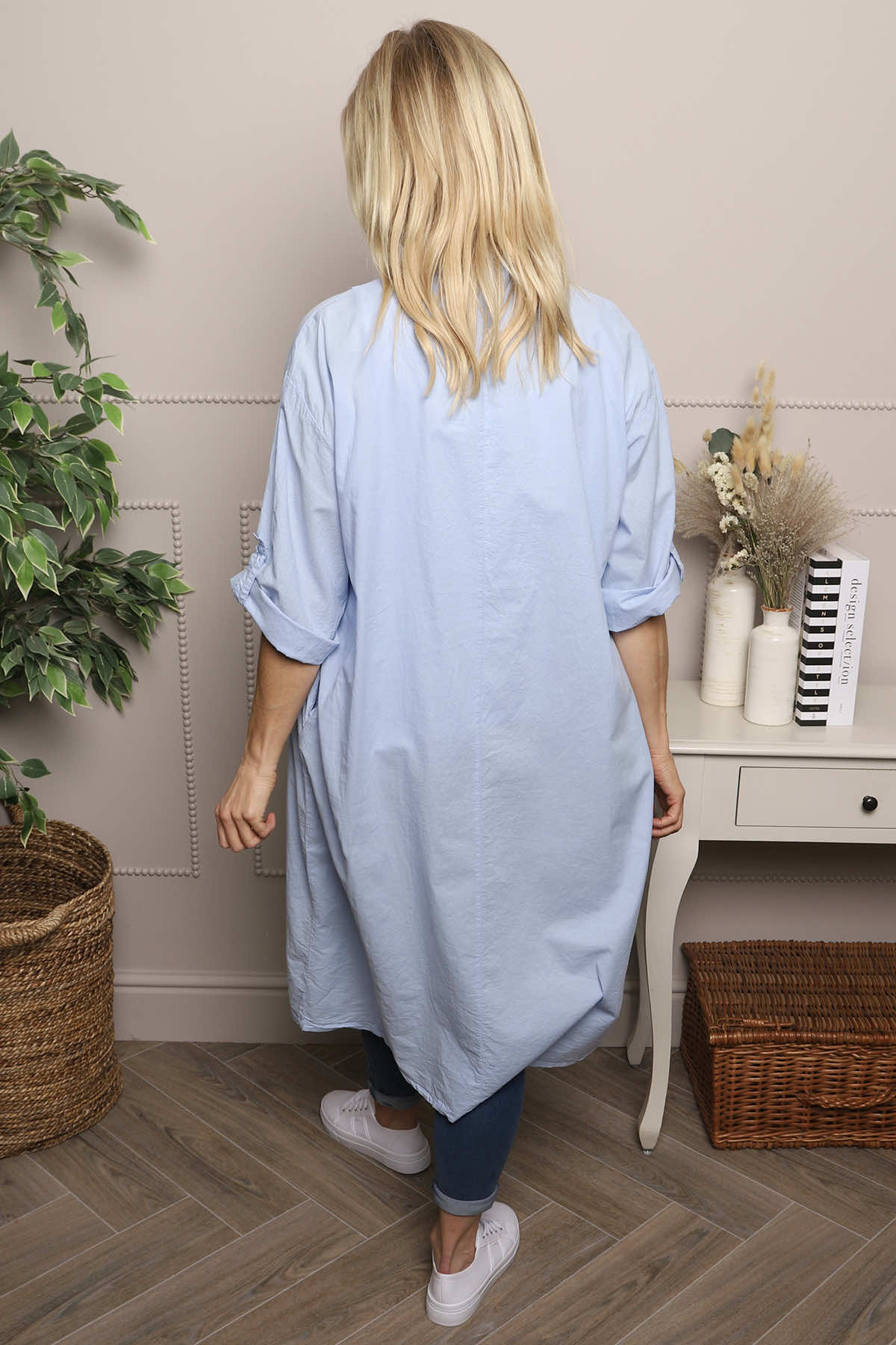 Janie Cotton Dress Powder Blue