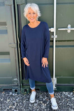 Maggie Knitted Tunic Navy Navy - Maggie Knitted Tunic Navy