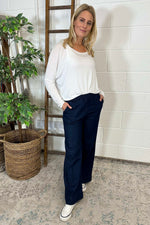 Caroline Wide Leg Denim Trousers Dark Denim Dark Denim - Caroline Wide Leg Denim Trousers Dark Denim