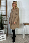 Caggia Pocket Needlecord Tunic Stone