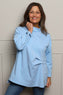 Celandine Cowl Neck Top Powder Blue