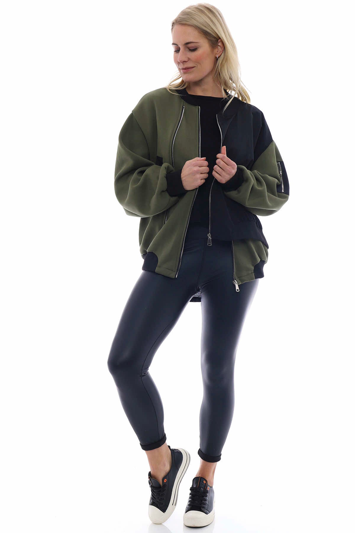 Double zipper deals bomber jacket