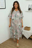 Mavis Floral Linen Dress Mocha