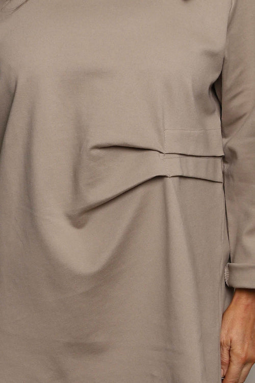 Celandine Cowl Neck Top Light Mocha - Image 3
