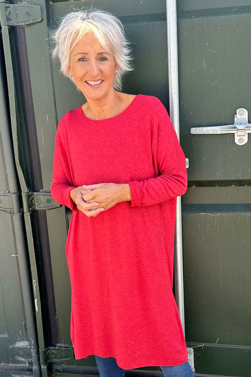 Maggie Knitted Tunic Red - Image 3