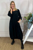 Pamela Needlecord Dress Black