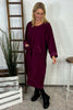 Ronette Needlecord Dress Burgundy