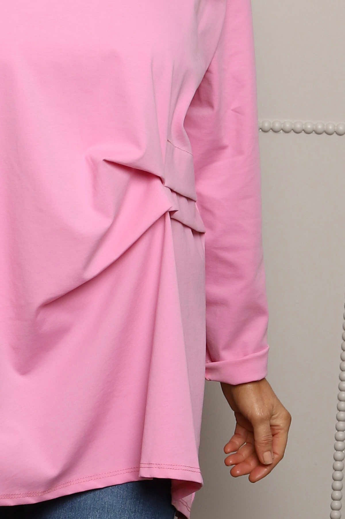 Celandine Cowl Neck Top Pink