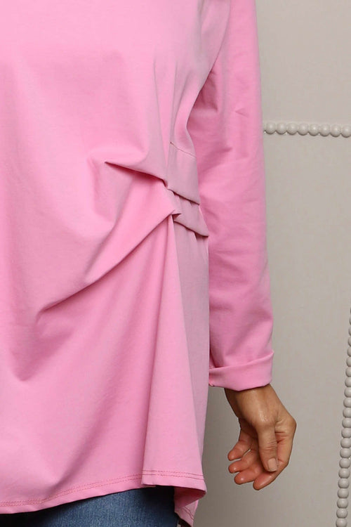 Celandine Cowl Neck Top Pink - Image 3