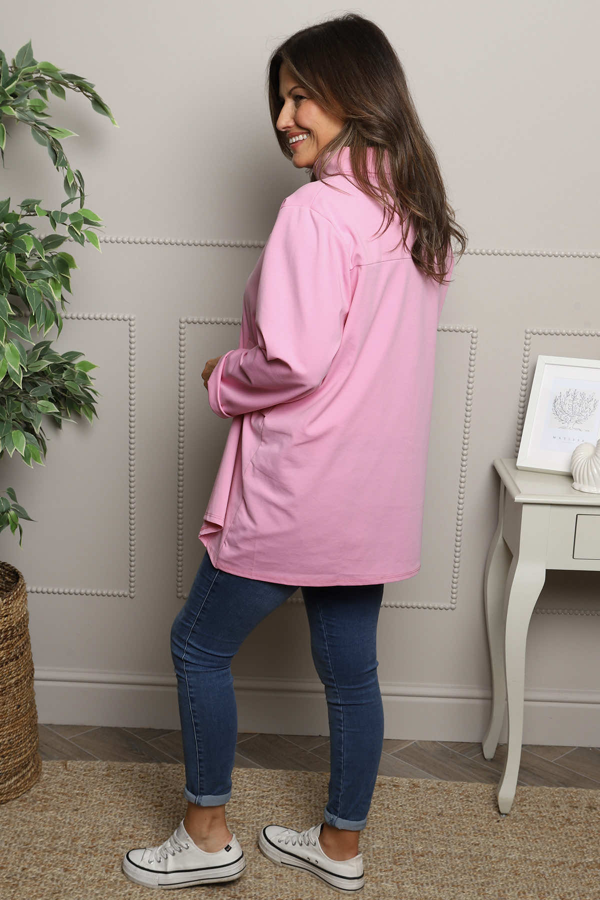 Celandine Cowl Neck Top Pink