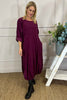 Pamela Needlecord Dress Burgundy