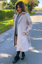 Elise Belted Coat Stone Stone - Elise Belted Coat Stone