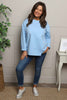 Maleah Seam Detail Top Powder Blue