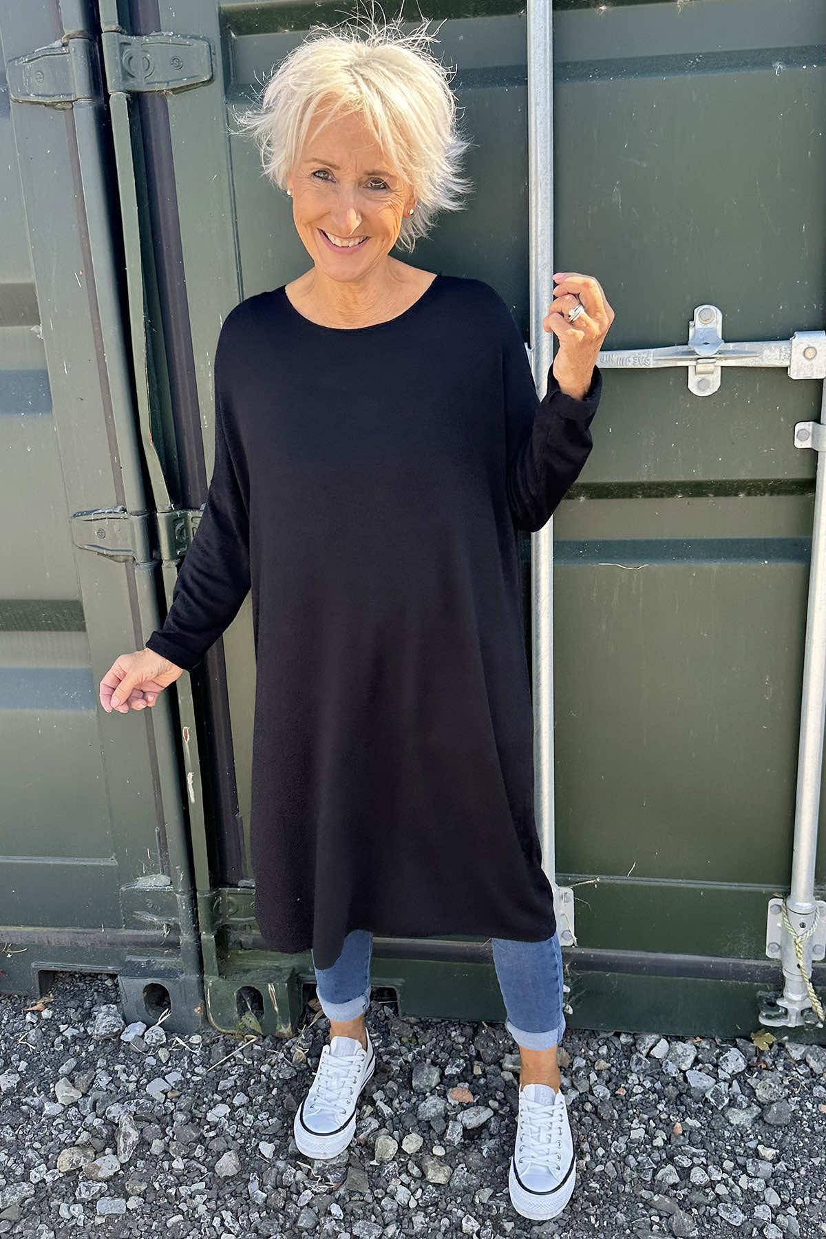 Maggie Knitted Tunic Black