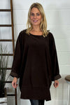 Connie Cord Oversized Top Cocoa