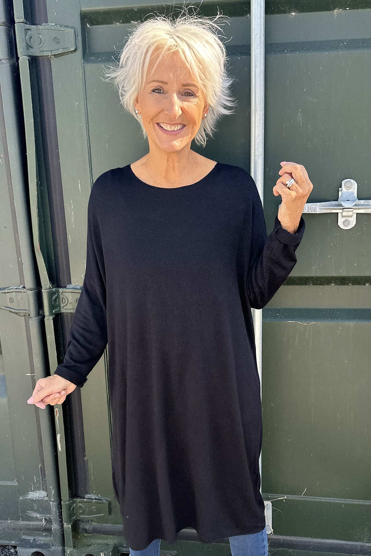 Maggie Knitted Tunic Black