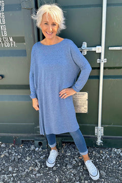 Maggie Knitted Tunic Blue