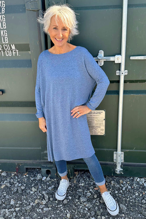 Maggie Knitted Tunic Blue