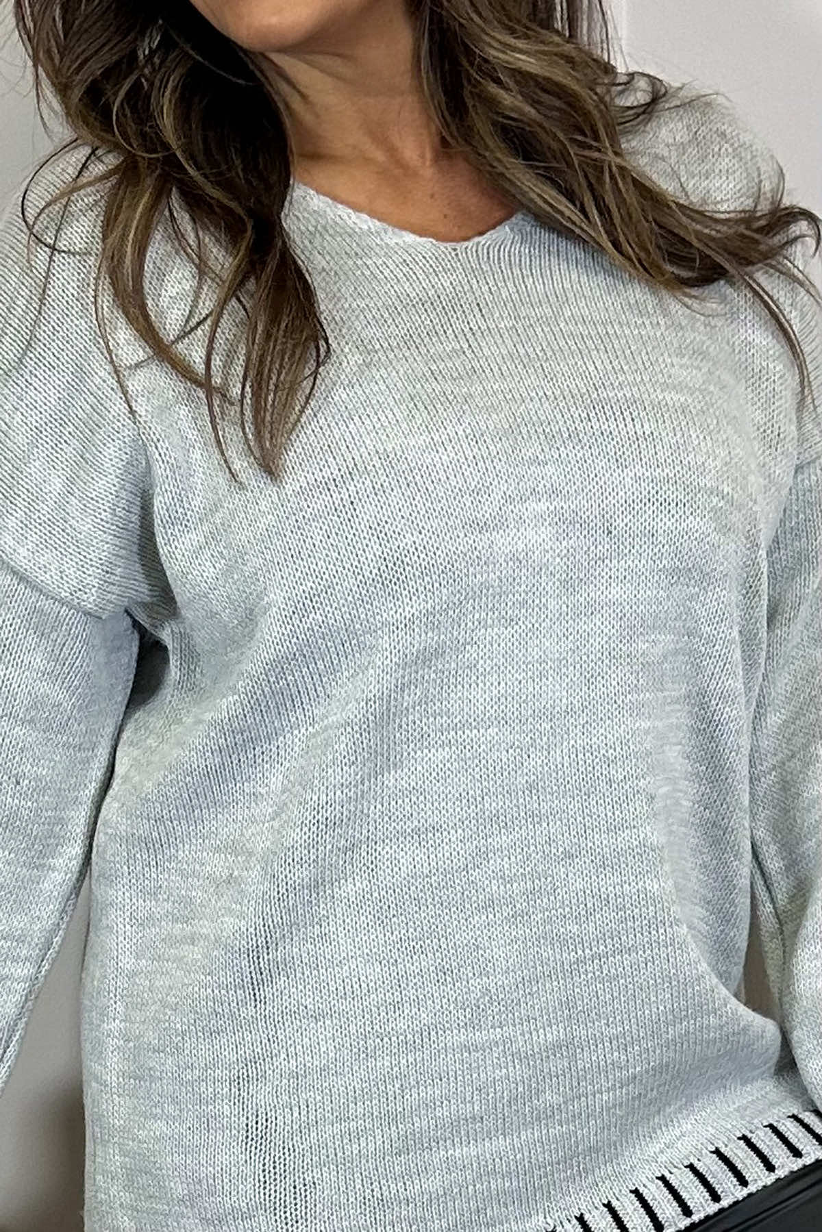 Harper Knitted Jumper Grey