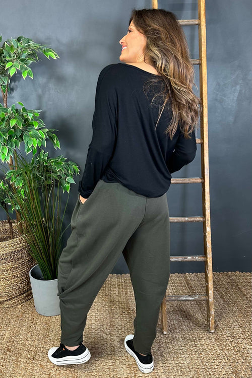 Katy Cotton Joggers Khaki - Image 6