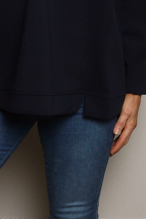 Maleah Seam Detail Top Navy - Image 3