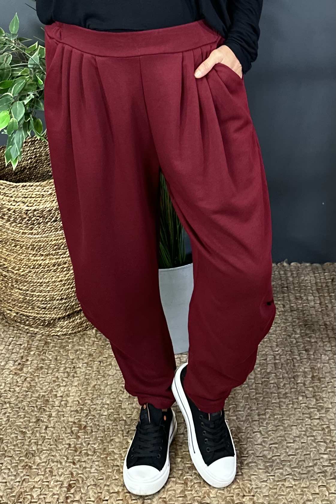 Katy Cotton Joggers Wine