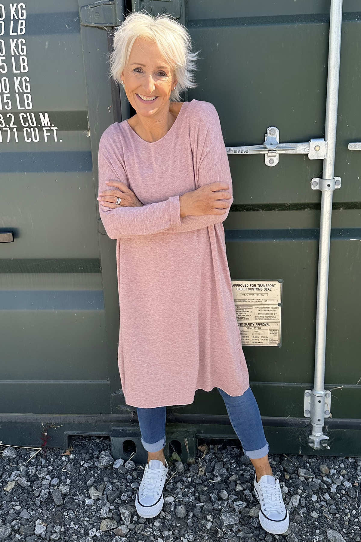 Maggie Knitted Tunic Pink