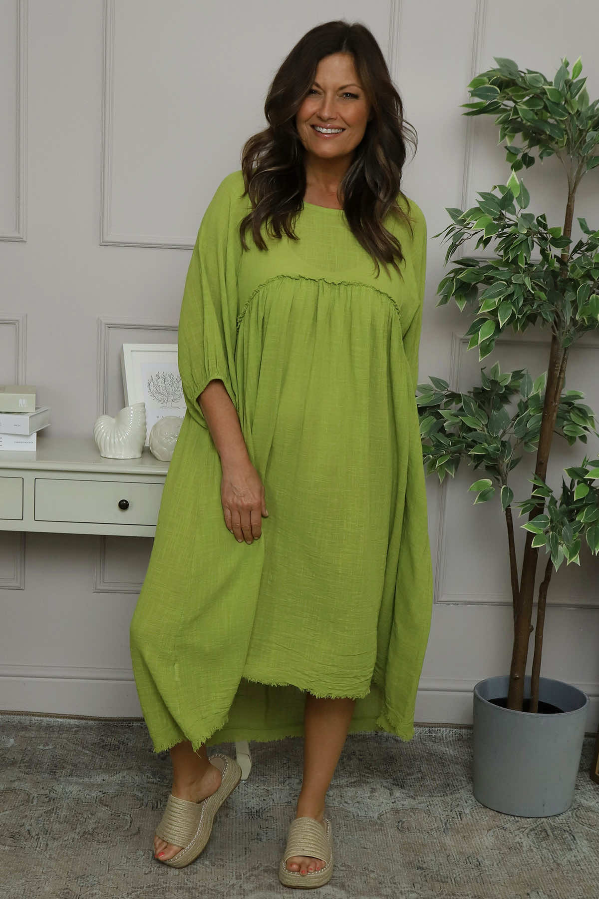 Morianna Cotton Dress Green