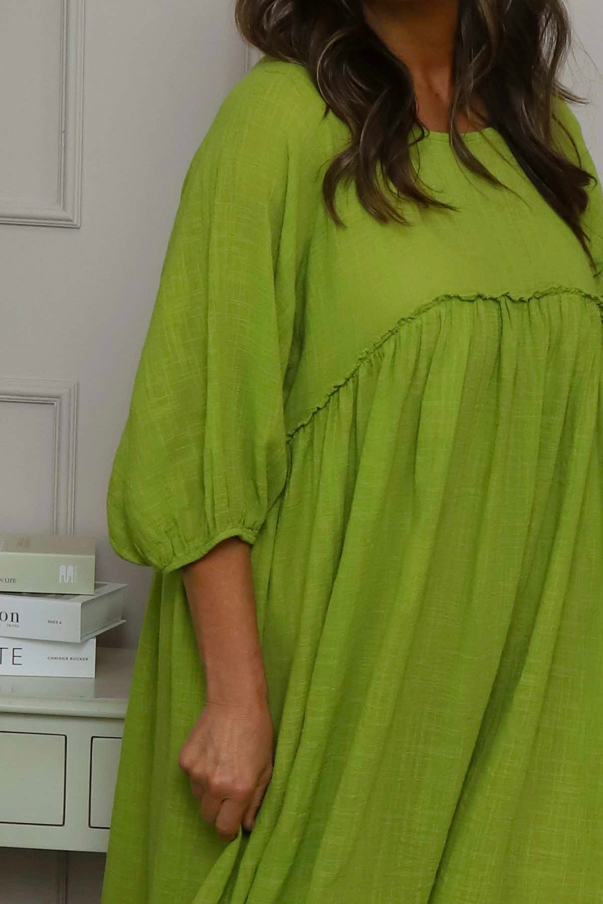 Morianna Cotton Dress Green