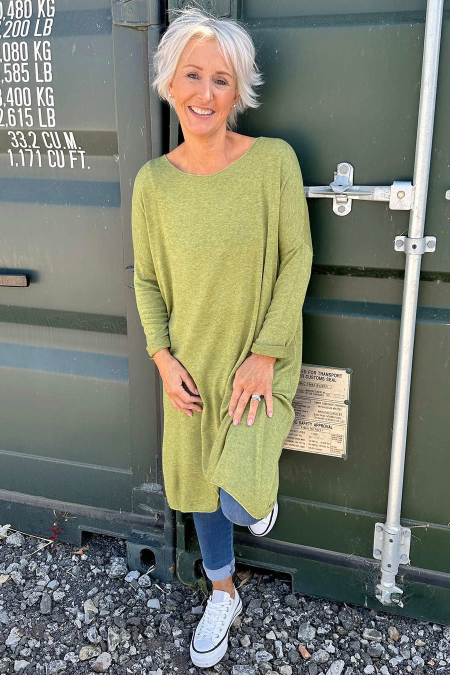 Maggie Knitted Tunic Green