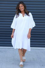 Crespa Crinkle Cotton Dress White White - Crespa Crinkle Cotton Dress White