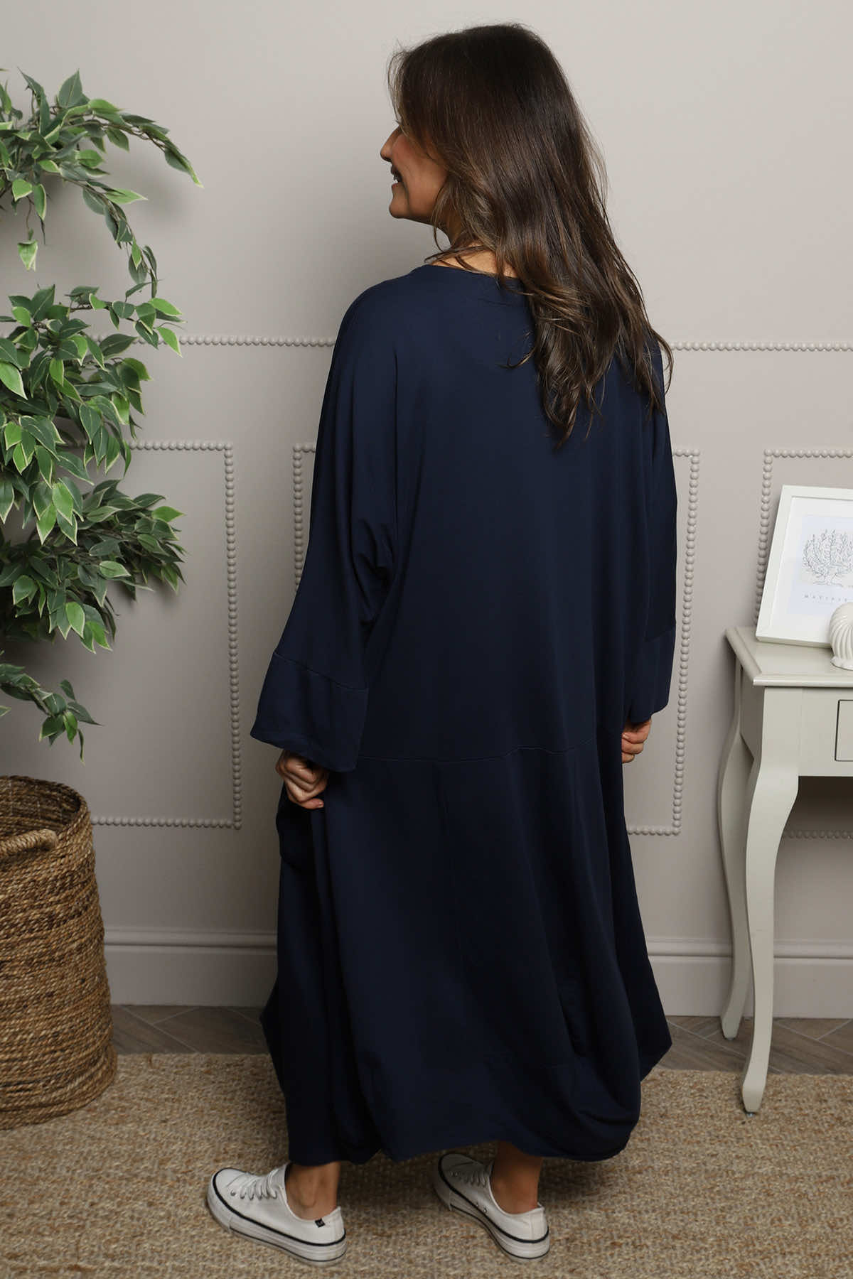 Sharon Pocket Cotton Dress Navy