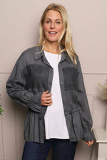 Liyana Lace Detail Shirt Charcoal Charcoal - Liyana Lace Detail Shirt Charcoal