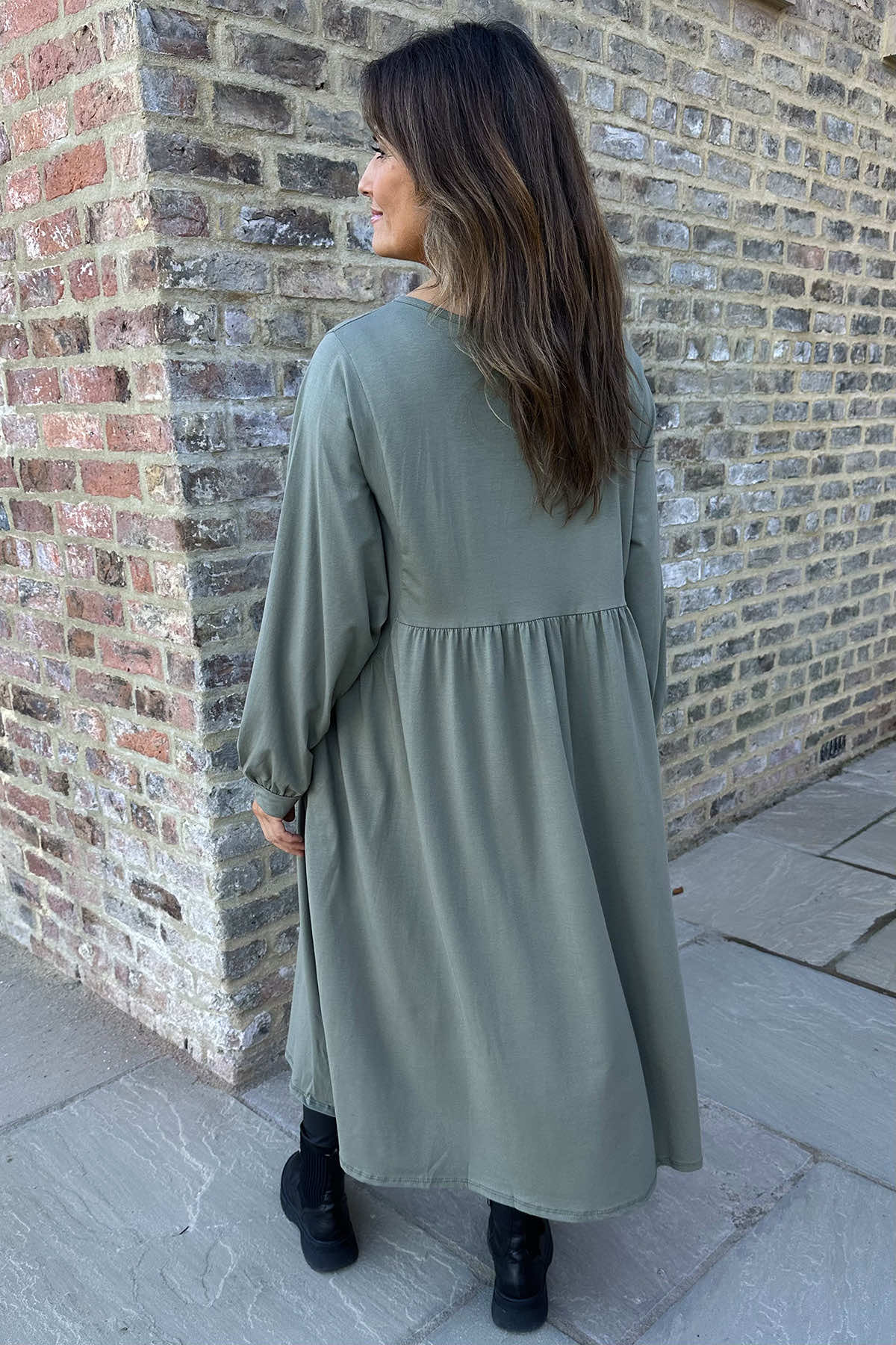 Eliza Cotton Dress Khaki