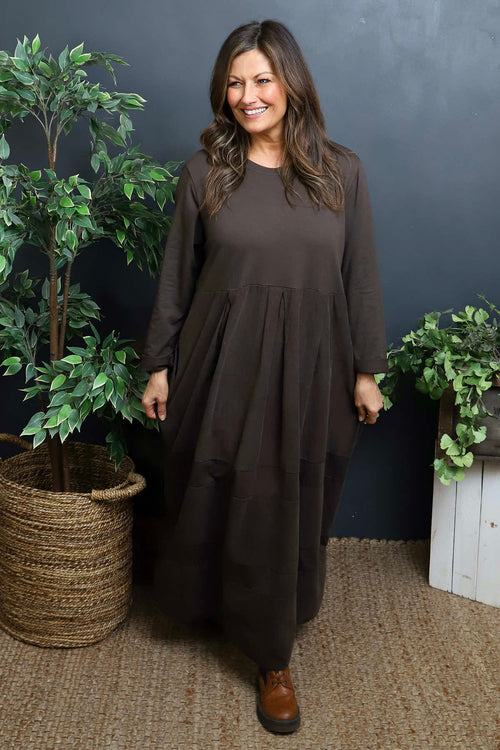 Petra Cotton Dress Cocoa - Image 1