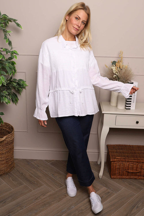 Liyana Lace Detail Shirt White - Image 4