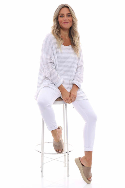 Made With Love Kate Top Marl Grey