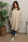 Dalary Cowl Neck Cotton Tunic Camel