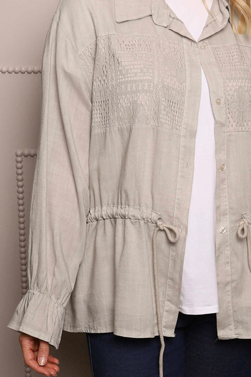Liyana Lace Detail Shirt Stone - Image 5