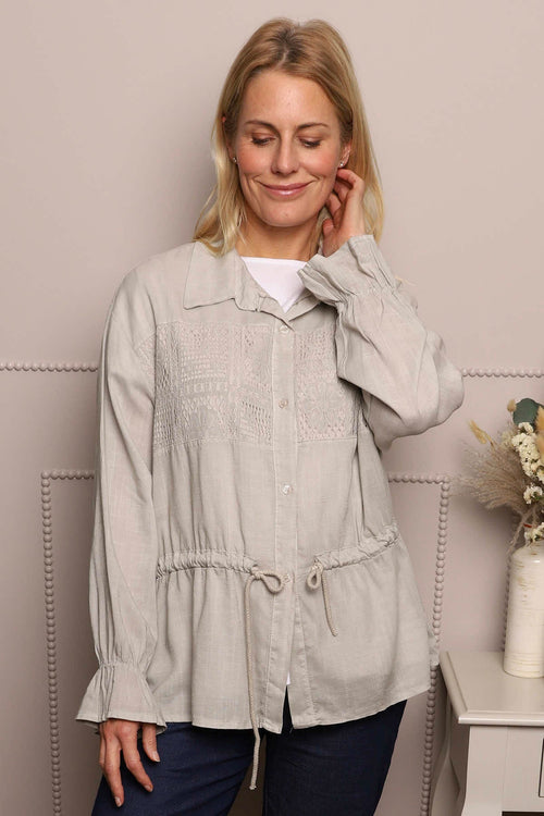 Liyana Lace Detail Shirt Stone - Image 4