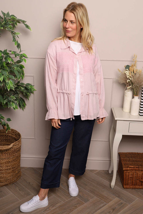Liyana Lace Detail Shirt Pink - Image 2