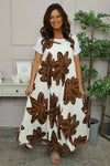 Miren Print Strap Dress Cocoa