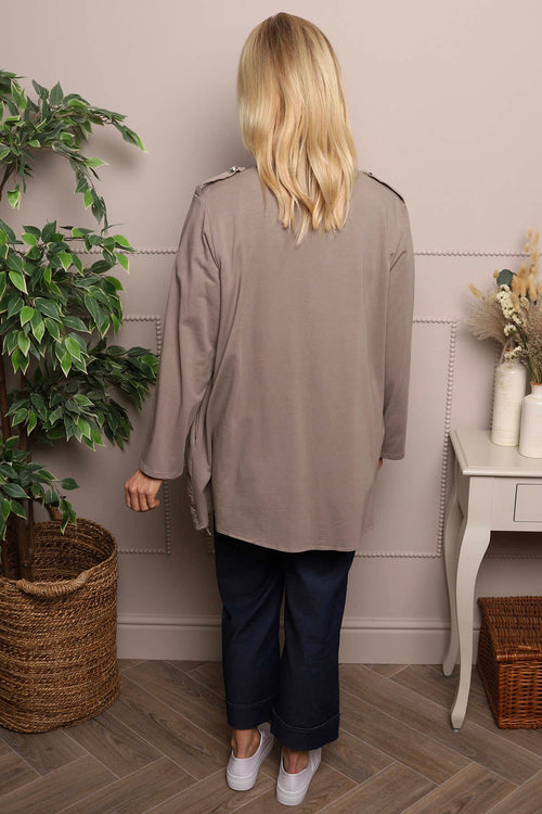 Gatwick Jersey Jacket Mocha - Image 4