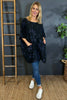 Bowie Print Cotton Top Black